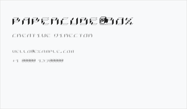 PaperCube-Box Business Card