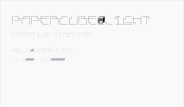 PaperCube-Light Business Card