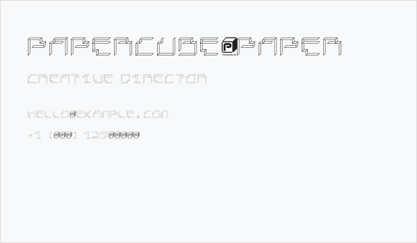 PaperCube-Paper Business Card