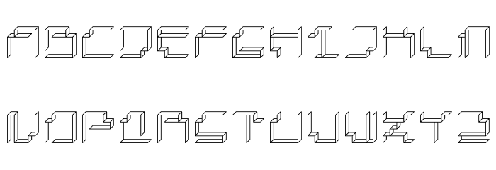 PaperCube-Paper Font LOWERCASE