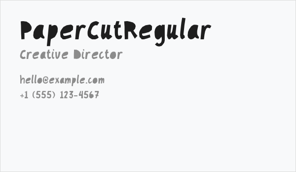 PaperCutRegular Business Card