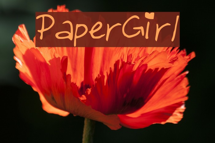PaperGirl Font examples