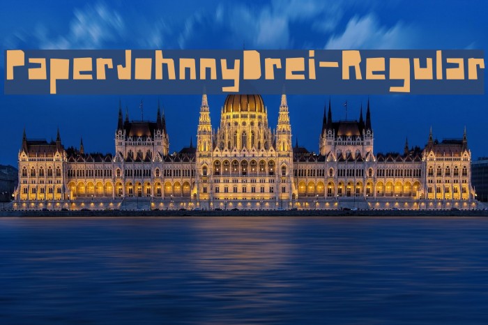 PaperJohnnyDrei-Regular Font examples