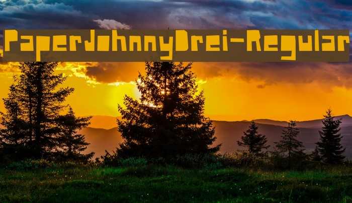PaperJohnnyDrei-Regular Font examples