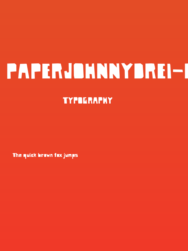 PaperJohnnyDrei-Regular Poster