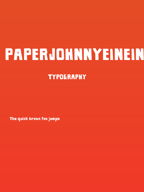 PaperJohnnyEineinhalb-Regular Poster
