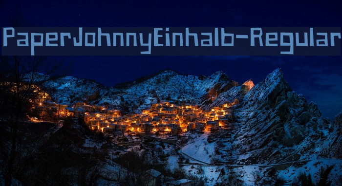 PaperJohnnyEinhalb-Regular Font examples