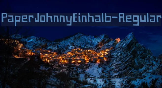 PaperJohnnyEinhalb-Regular Example 1