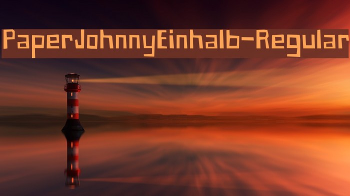 PaperJohnnyEinhalb-Regular Font examples