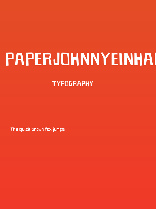 PaperJohnnyEinhalb-Regular Poster