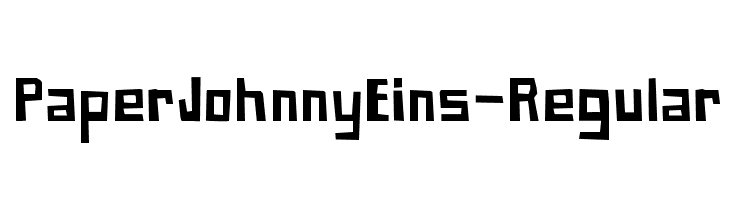 PaperJohnnyEins-Regular  Frei Schriftart Herunterladen
