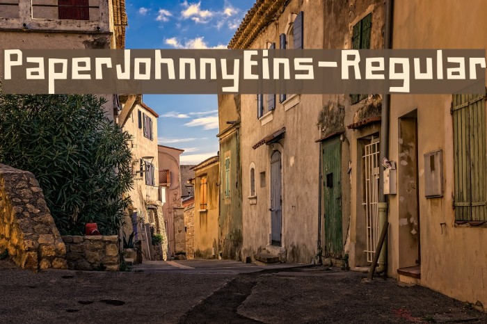 PaperJohnnyEins-Regular Font examples