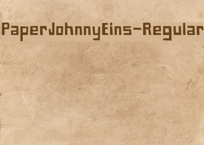 PaperJohnnyEins-Regular Font examples