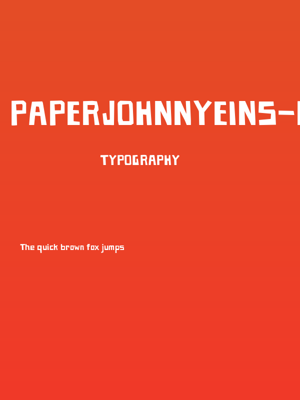 PaperJohnnyEins-Regular Poster