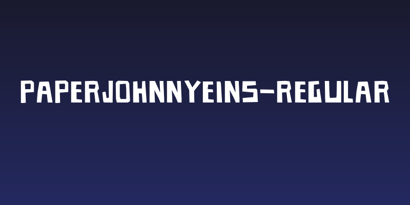 PaperJohnnyEins-Regular Social Header
