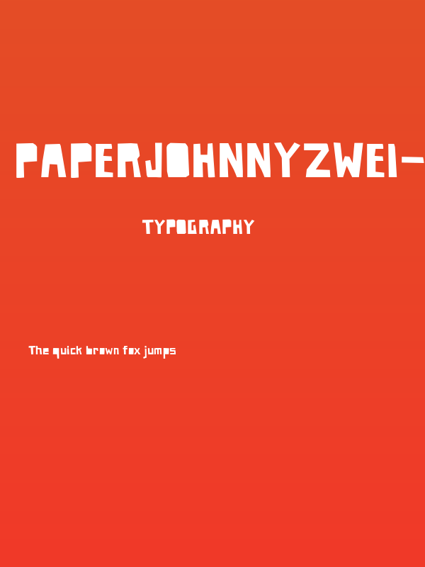 PaperJohnnyZwei-Regular Poster