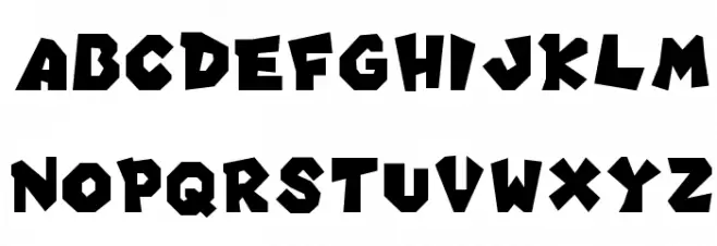 PaperMarioFont Schriftart Groß