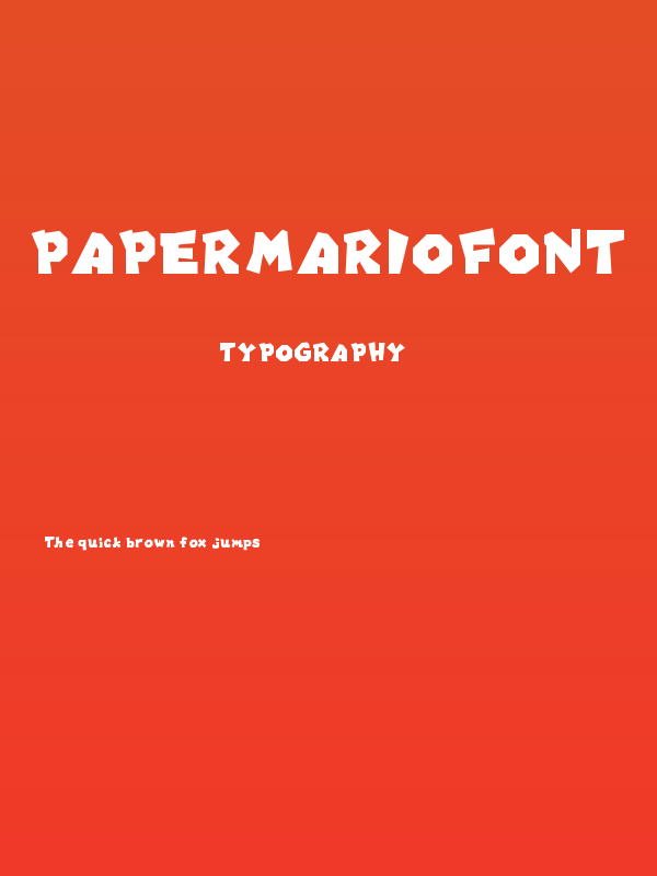 PaperMarioFont Poster