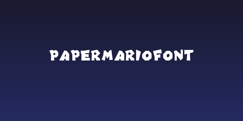 PaperMarioFont Social Header