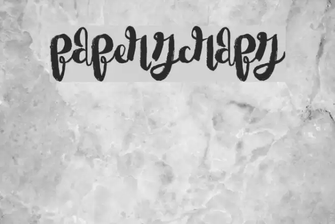 PaperScraps Font examples