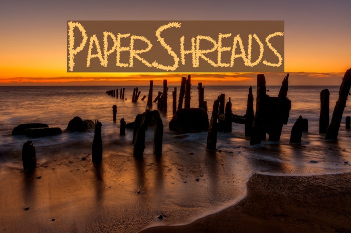 PaperShreads Font examples