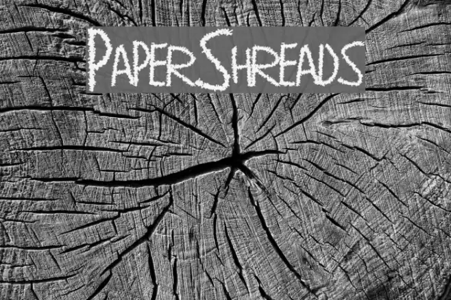 PaperShreads Font examples