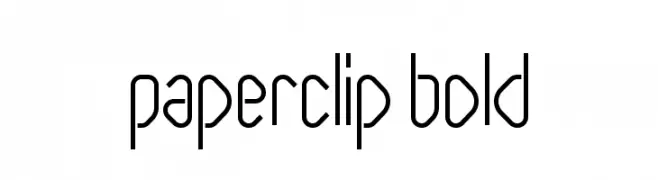 Paperclip Bold  Frei Schriftart Herunterladen