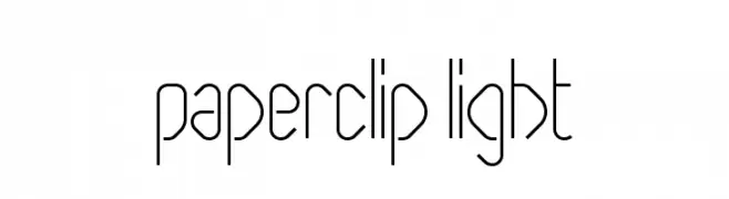 Paperclip Light  les polices de caractères gratuit tlcharger