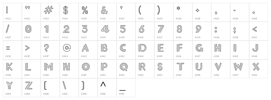 Paperclip Character Map