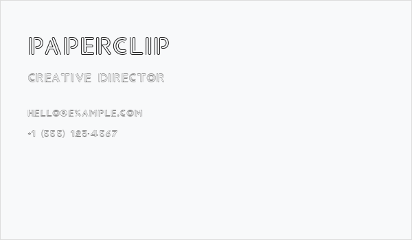 Paperclip Business Card