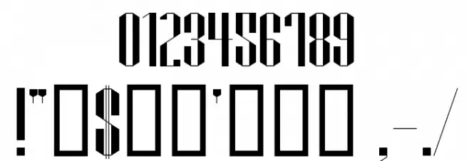 Papercut Font OTHER CHARS