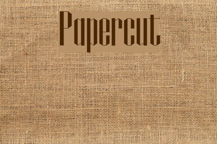 Papercut Font examples