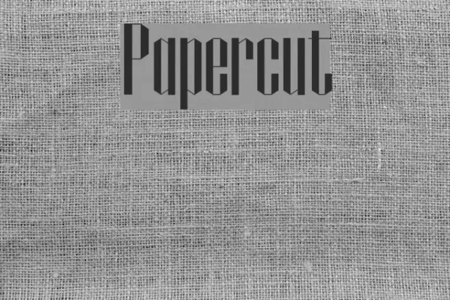 Papercut Font examples