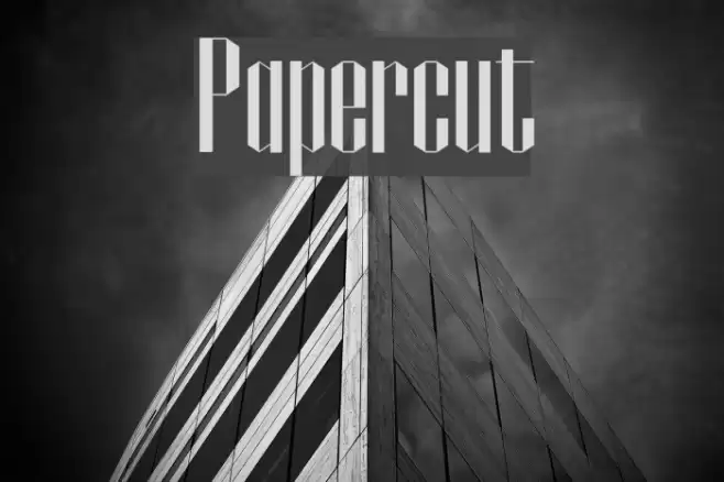 Papercut Font examples