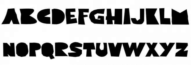 Papercute फ़ॉन्ट अपरकेस