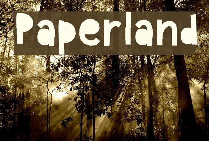 Paperland फ़ॉन्ट examples