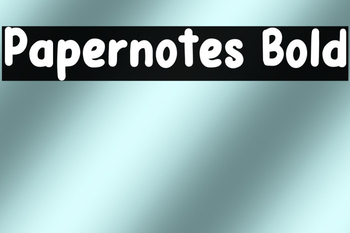 Papernotes Bold Example 1