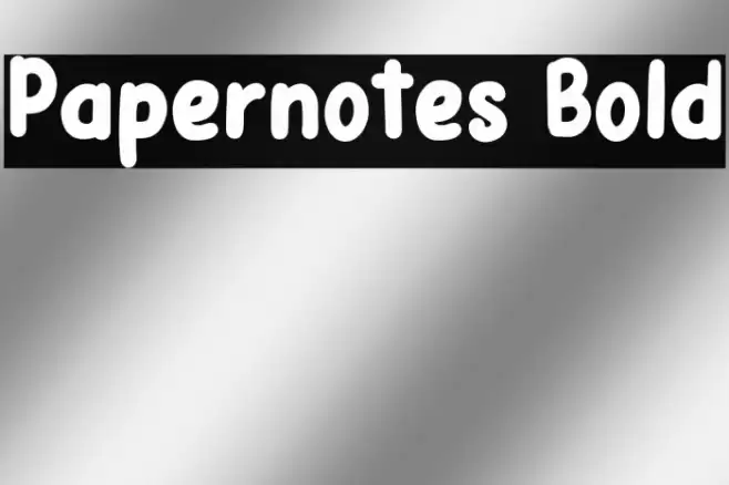 Papernotes Bold Font examples