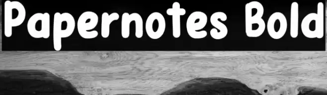 Papernotes Bold Font examples