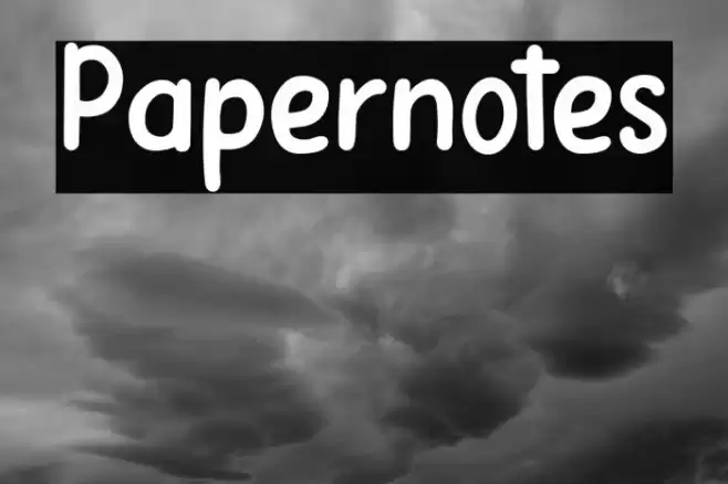 Papernotes Font examples