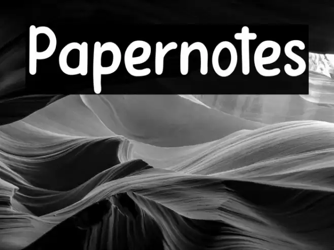 Papernotes Font examples
