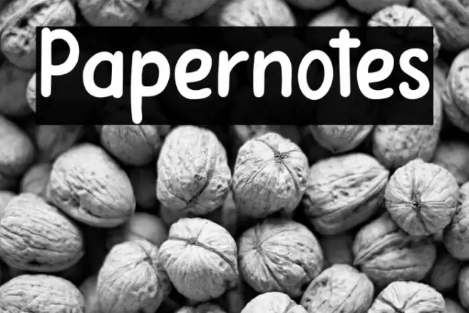 Papernotes Font examples