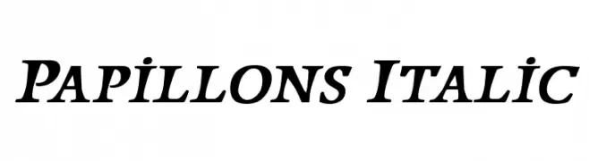Papillons Italic  नि: शुल्क फ़ॉन्ट्स डाउनलोड