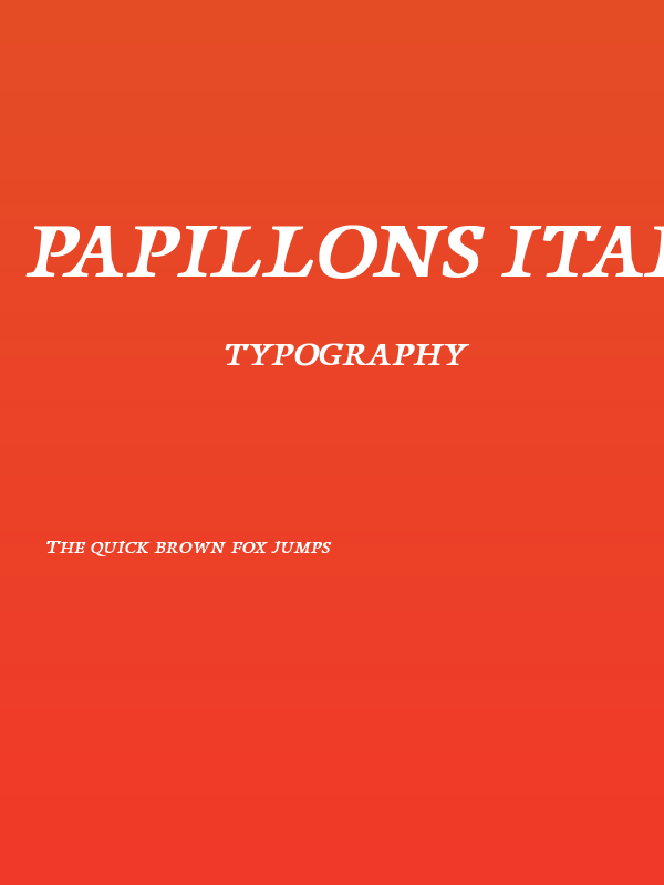 Papillons Italic Poster