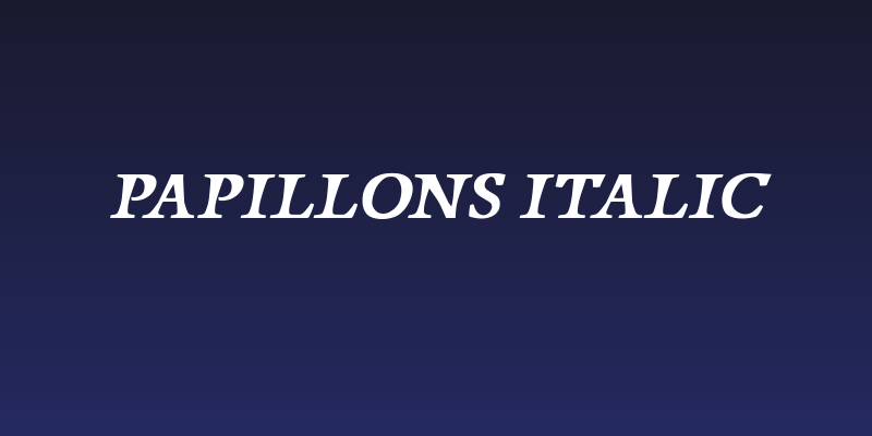 Papillons Italic Social Header