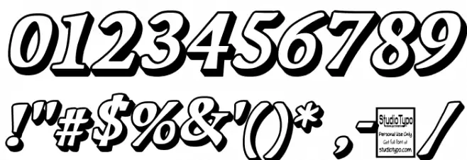 Papillons Outline Italic Font OTHER CHARS