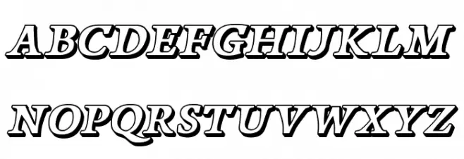 Papillons Outline Italic Шрифта ВЕРХНИЙ