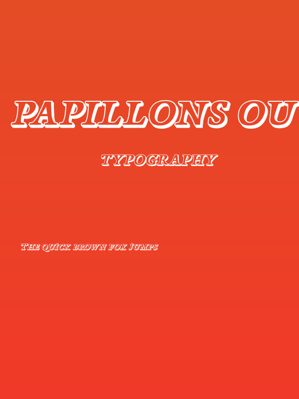 Papillons Outline Italic Poster