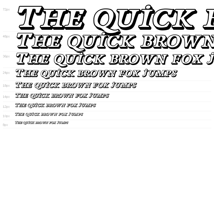 Papillons Outline Italic Waterfall