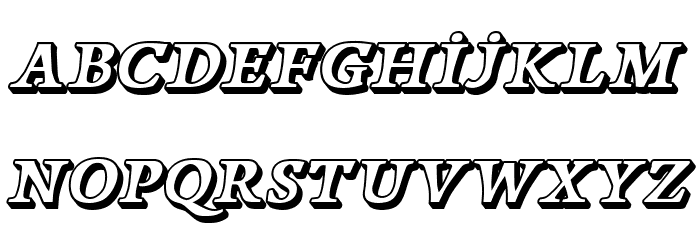 Papillons Outline Italic Font LOWERCASE